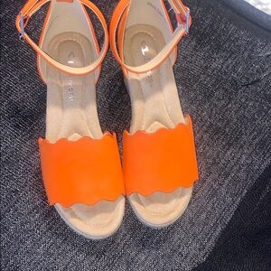 CL by Laundry Orange Sandals New